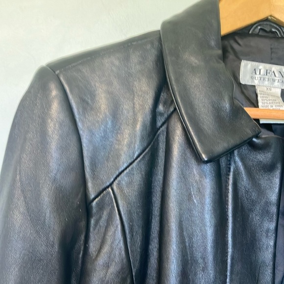 Alfani Black Buttery soft Leather Jacket - Picture 3 of 6